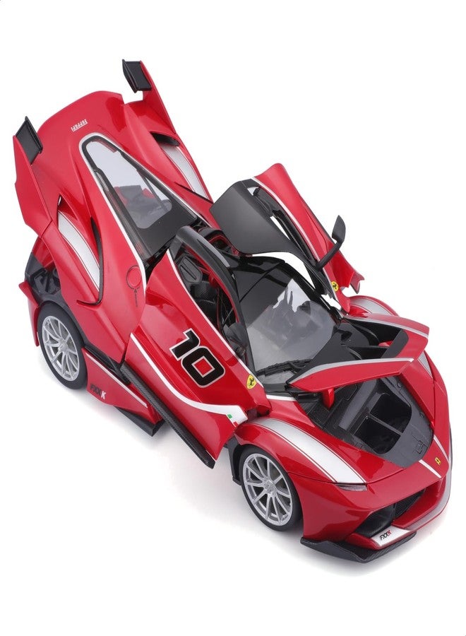 بوراجو طقم نموذج سيارة فيراري FXX-K من بوراجو B18-16010، مصنوع من المعدن المصبوب، باللون الأحمر، بمقياس 1:18 - Image 2